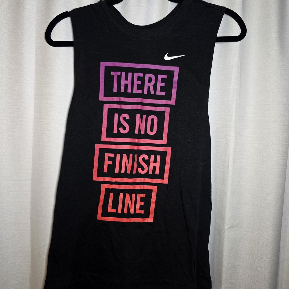 Nike Black Tank Top with Motivational Print